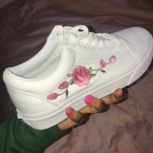 embroidered white vans